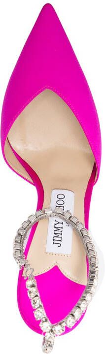 Jimmy Choo Saeda satijnen pumps Roze