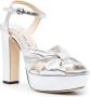 Jimmy Choo Sandalen met geknoopt detail Zilver - Thumbnail 2