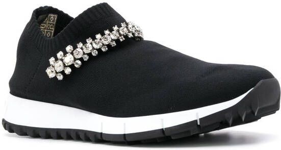 Jimmy Choo Verona gebreide sneakers Zwart