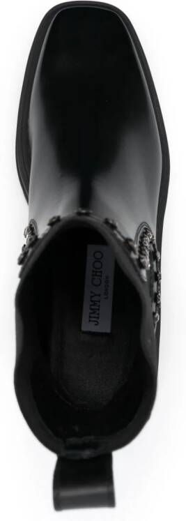 Jimmy Choo Veronique laarzen verfraaid met kristallen Zwart