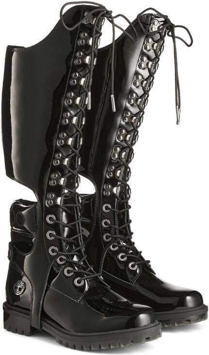 Jimmy Choo x Timberland laarzen van lakleer Zwart