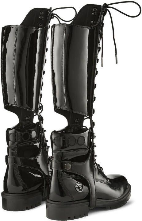 Jimmy Choo x Timberland laarzen van lakleer Zwart