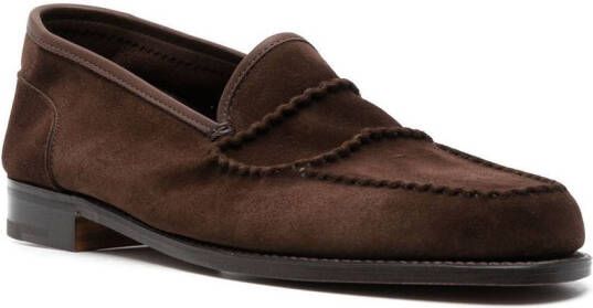 John Lobb Suède loafers Bruin