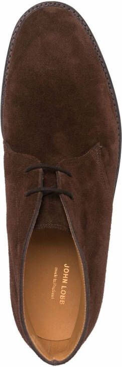 John Lobb Heywood suède laarzen Bruin