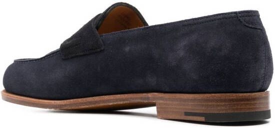 John Lobb Lopez suède loafers Blauw