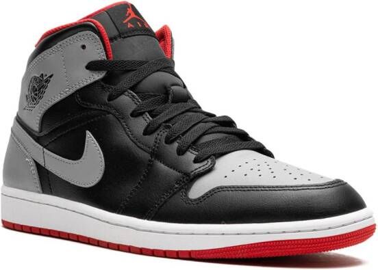 Jordan 1 Mid "Bred Shadow" sneakers Zwart