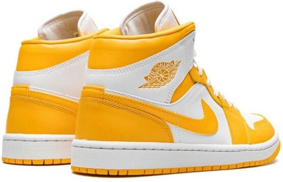 Jordan " 1 Mid sneakers White University Gold" Geel