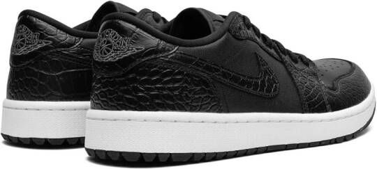 Jordan "Air 1 Golf Low Black Croc sneakers" Zwart