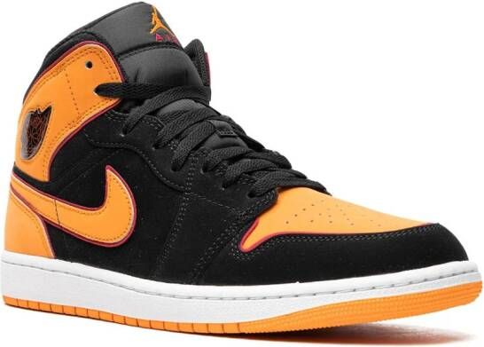 Jordan "Air 1 Mid Black Orange sneakers" Oranje