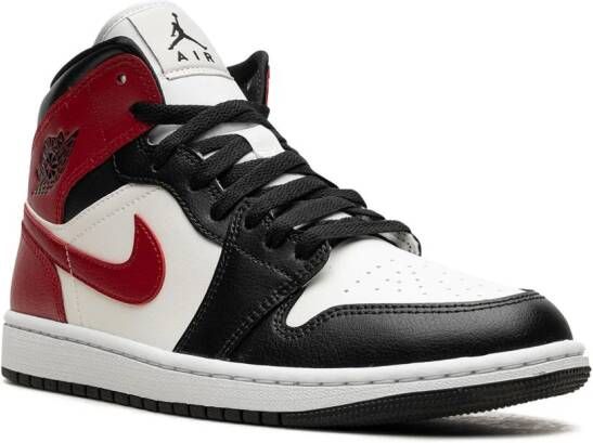 Jordan Air 1 Mid "Black Toe" sneakers Wit