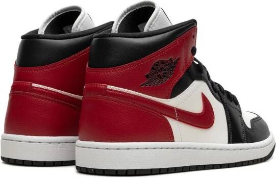 Jordan Air 1 Mid "Black Toe" sneakers Wit