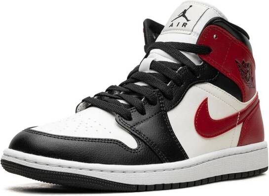 Jordan Air 1 Mid "Black Toe" sneakers Wit