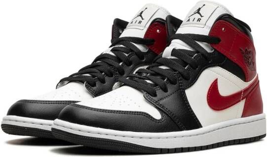 Jordan Air 1 Mid "Black Toe" sneakers Wit