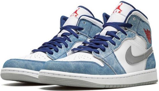 Jordan Air 1 Mid 'French Blue' sneakers Blauw