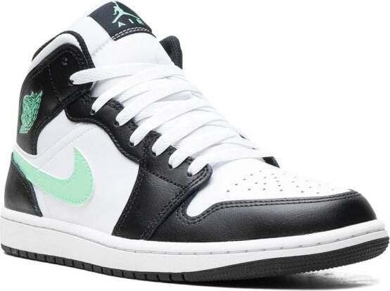Jordan Air 1 Mid "Green Glow" sneakers Zwart