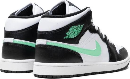 Jordan Air 1 Mid "Green Glow" sneakers Zwart