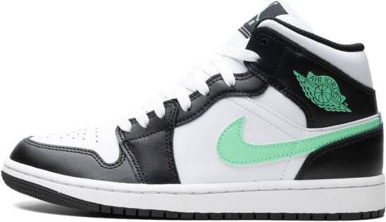 Jordan Air 1 Mid "Green Glow" sneakers Zwart