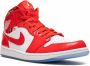 Jordan Air 1 Mid sneakers rubber leer lakleer Stof 11.5 Rood - Thumbnail 2