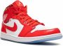 Jordan Air 1 Mid sneakers rubber leer lakleer Stof 11.5 Rood - Thumbnail 2
