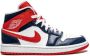 Jordan Air 1 Mid sneakers dames rubber leer leer Stof 10.5 Wit - Thumbnail 2