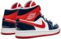 Jordan Air 1 Mid sneakers dames rubber leer leer Stof 10.5 Wit - Thumbnail 3