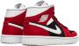 Jordan Air 1 mid top sneakers dames rubber leer Polyester 10.5 Rood - Thumbnail 3