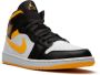 Jordan Air 1 mid top sneakers dames rubber leer Polyester 10.5 Wit - Thumbnail 2