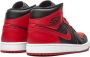 Jordan Air 1 mid top sneakers rubber leer Polyester Stof 10.5 Zwart - Thumbnail 3