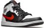 Jordan Air 1 mid top sneakers rubber leer Stof 10.5 Zwart - Thumbnail 2