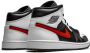 Jordan Air 1 mid top sneakers rubber leer Stof 10.5 Zwart - Thumbnail 3