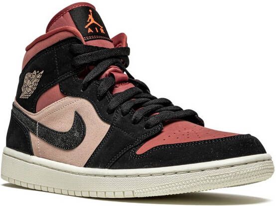 Jordan Air 1 mid-top sneakers Zwart