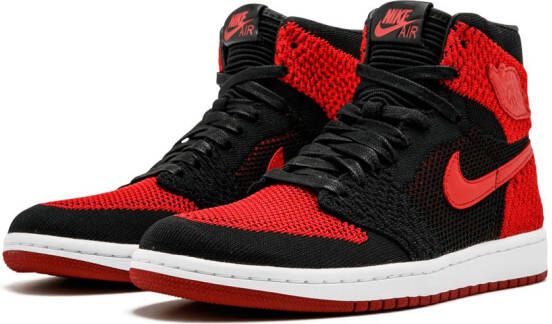 Jordan Air 1 Retro Flyknit high-top sneakers Zwart