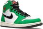 Jordan Air 1 Retro high top OG sneakers dames rubber leer Stof 10.5 Groen - Thumbnail 2