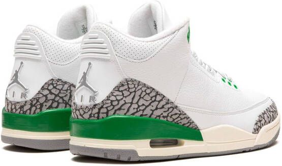 Jordan "Air 3 Lucky Green sneakers" Wit