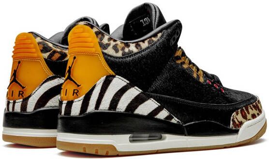 Jordan Air 3 Retro 'Animal Pack' sneakers Zwart