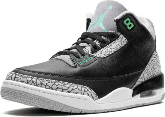 Jordan Air 3 Retro "Green Glow" sneakers Zwart