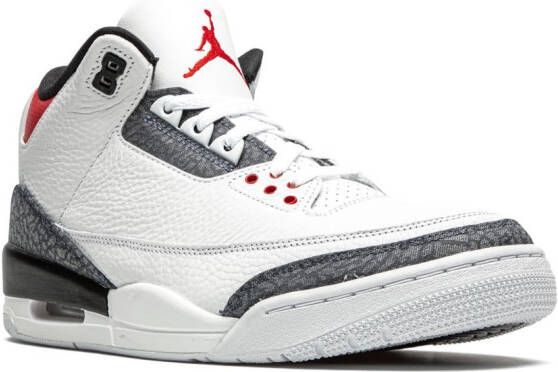 Jordan "Air 3 SE Fire Red Denim sneakers" Wit