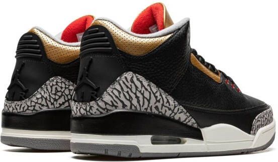 Jordan Air 3 sneakers Zwart