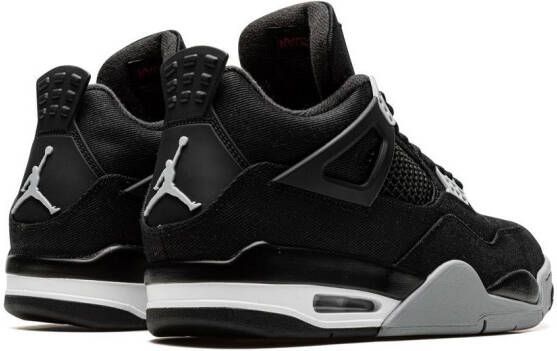 Jordan Air 4 "Black Canvas" sneakers Zwart