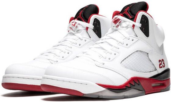 Jordan Air Retro 5 high top sneakers Wit