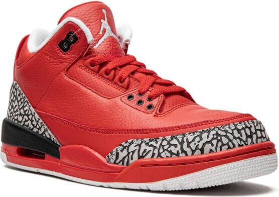 Jordan AJ3770438 UNIVERSITY RED BLACK-CEMENT Furs & Skins->Leather Rood