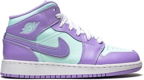 Jordan Kids Air Jordan 1 GS mid-top sneakers Paars