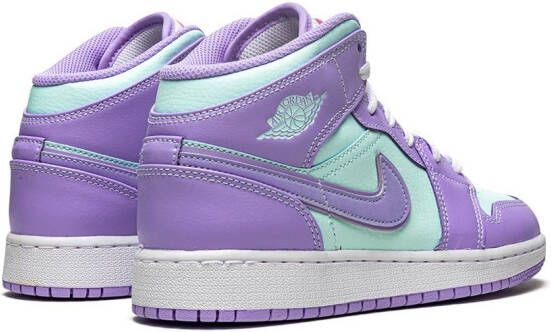 Jordan Kids Air Jordan 1 GS mid-top sneakers Paars