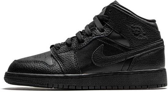 Jordan Kids Air Jordan 1 GS mid-top sneakers Zwart