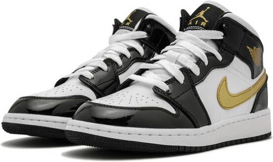 Jordan Kids Air Jordan 1 halfhoge sneakers Zwart