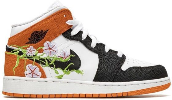 Jordan Kids Air Jordan 1 leren sneakers Zwart