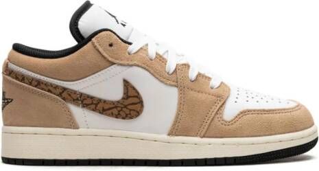 Jordan Kids "Air Jordan 1 Low SE Brown Elephant sneakers" Beige