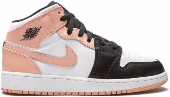 Jordan Kids "Air Jordan 1 Mid Arctic Orange sneakers" Wit