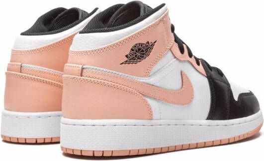 Jordan Kids "Air Jordan 1 Mid Arctic Orange sneakers" Wit