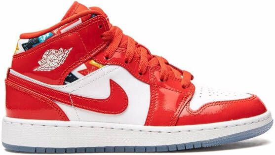 Jordan Kids "Air Jordan 1 Mid Barcelona sneakers" Rood